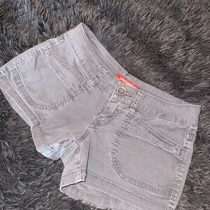 UNIONBAY Women's Light Gray Jean Shorts Low Rise